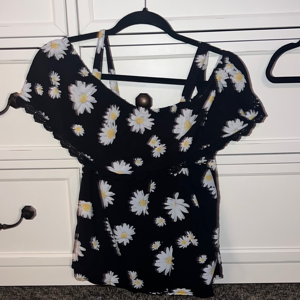 Floral off the shoulder with straps top